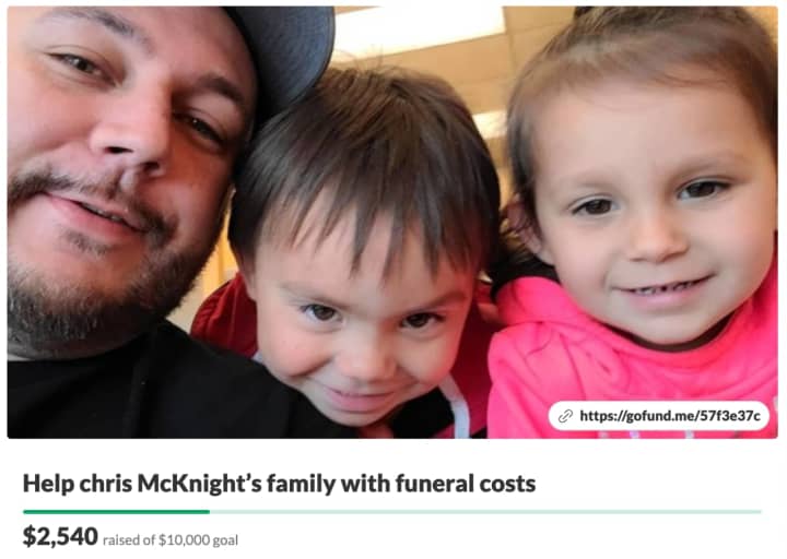 More than $2,500 has been raised for the final expenses of Ocean County native and father of twins Christopher McKnight, who died May 7 at the age of 34.