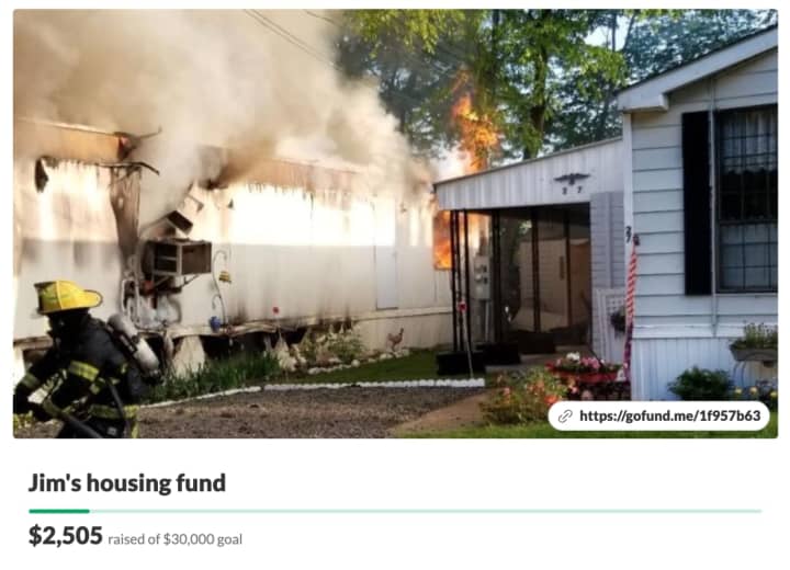 Support is on the rise for a Morris County man in his 70s who is living in his car after his mobile home and its contents were ravaged by fire.