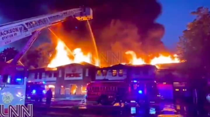 Picnic grocery store in Lakewood was destroyed by fire early Sunday. Photo courtesy of Lakewood News Network (LNN)