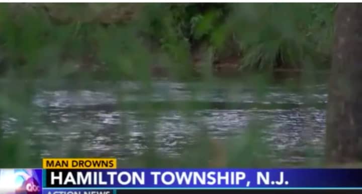 The scene of a drowning Sunday afternoon in Weymouth Furnace Park. (Courtesy: ABC 6 Action News)