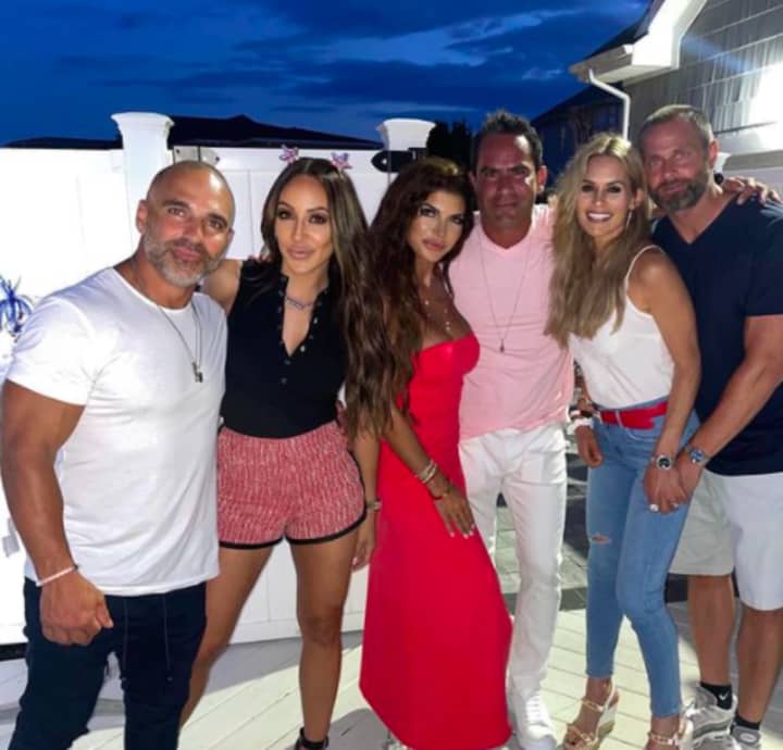 Joe and Melissa Gorga with Tersea Giudice and Louie Ruelas, and Jackie and Evan Goldschneider.