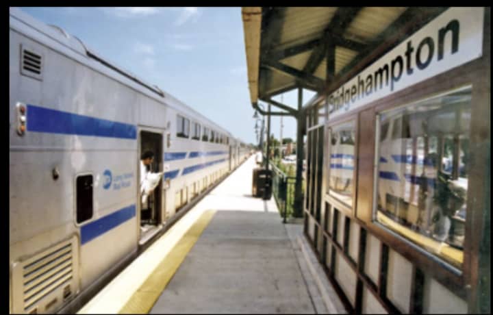 A person hit by a train on Long Island has been transported to an area hospital alive.