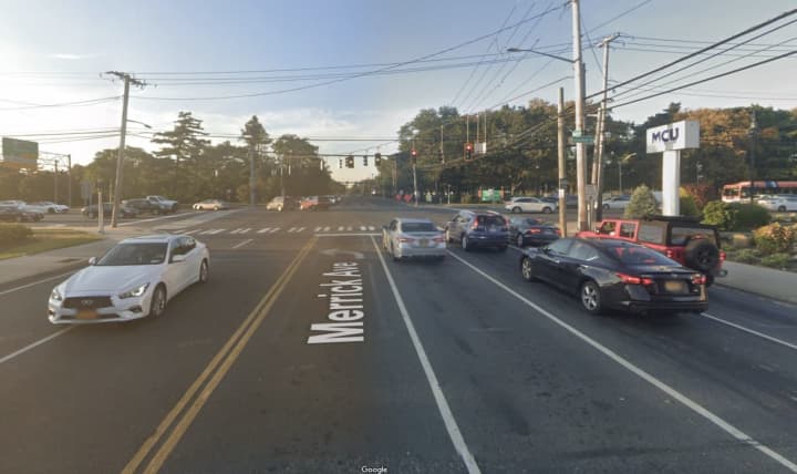 A driver was allegedly drunk when she crashed making a lefthand turn on Merrick Avenue onto Hempstead Turnpike in East Meadow