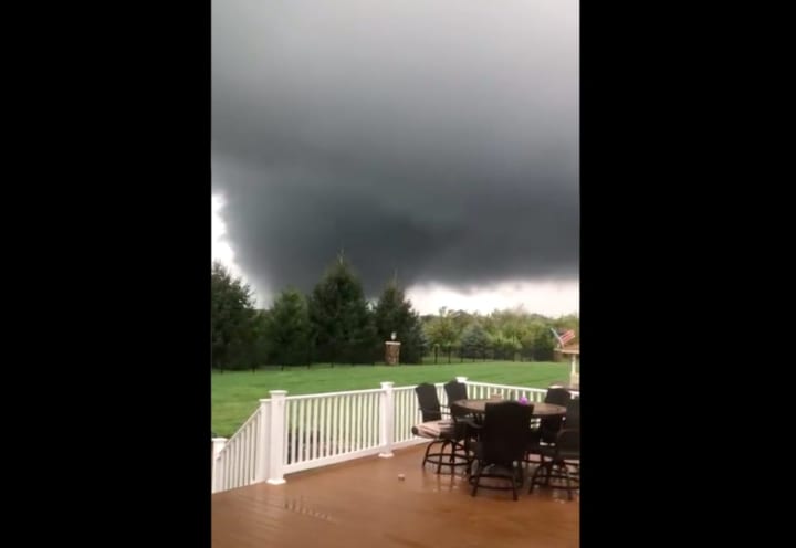 Footage from Twitter user @_Zac13 captures an apparent tornado touching down in Gloucester County.