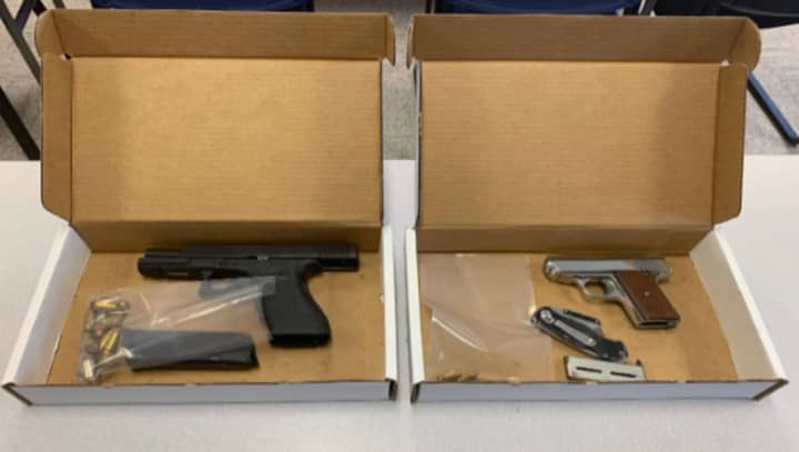 Loaded handguns recovered by Asbury Park police.
