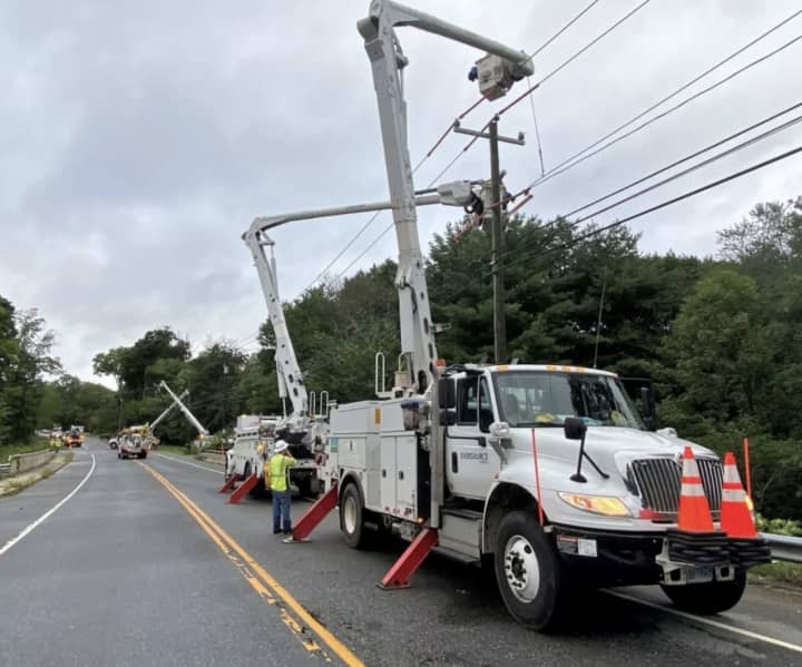 Hundreds in Connecticut were without power on Tuesday morning.