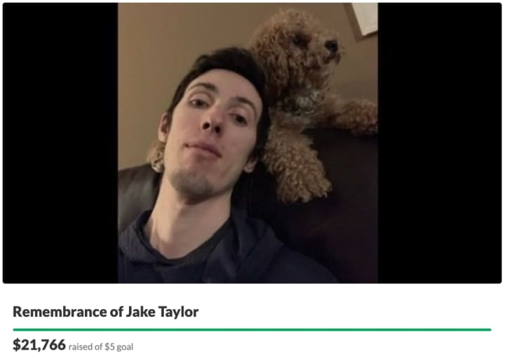 Support is on the rise for the family of Jake John Taylor, a Hunterdon County High School graduate who died Sept. 2 in the Ida storm flooding at the age of 25.