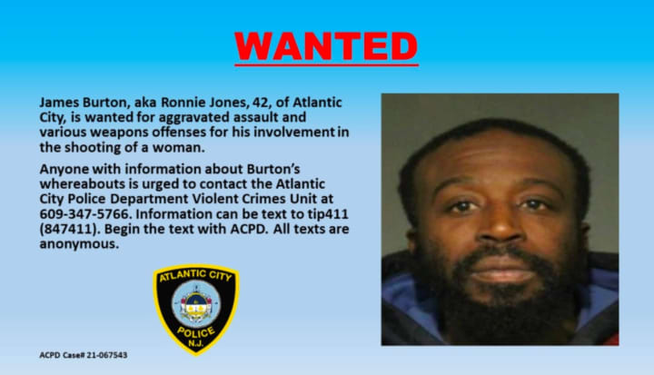 Atlantic City police seek the public&#x27;s help locating this suspect in a Friday shooting.