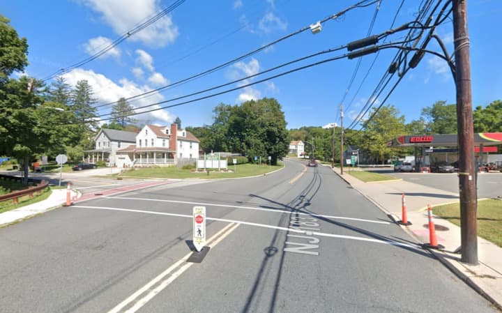 Intersection of Route 183 and Main Street in Stanhope