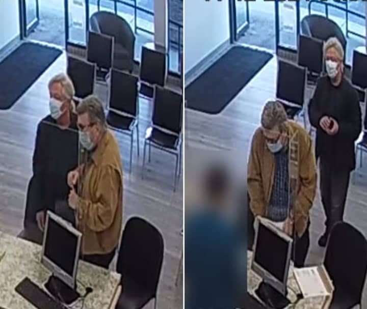 Police are seeking the public’s help identifying two men they say worked together to steal a notary stamp from an auto tag store in Bethlehem.