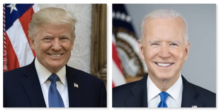 Former President Donald Trump and President Joe Biden