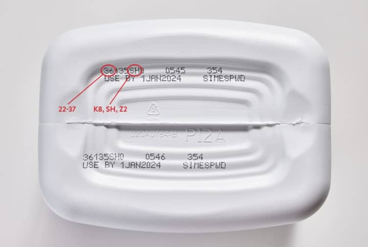 According to the FDA, consumers have been advised not to use those products if: “the first two digits of the code are 22 through 37, and the code on the container contains K8, SH or Z2, and the expiration date is 4-1-2022 (APR 2022) or later.”