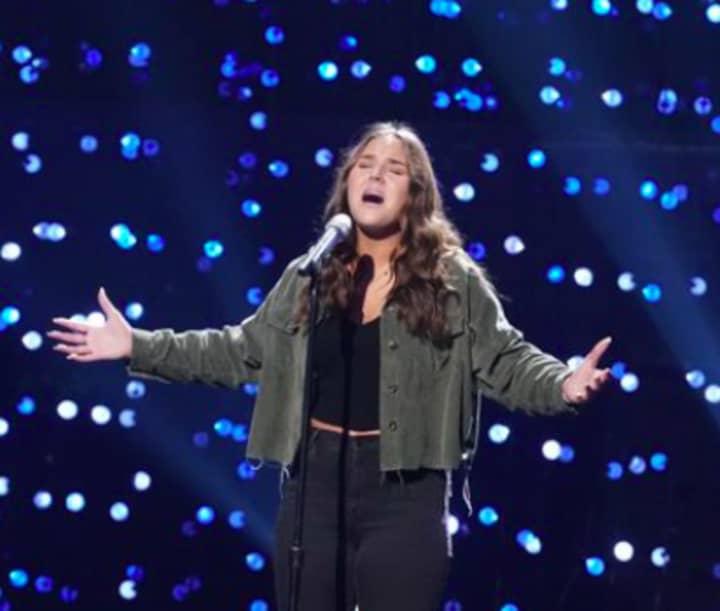 Morgan Gruber during one of her last performances on &quot;American Idol.&quot;