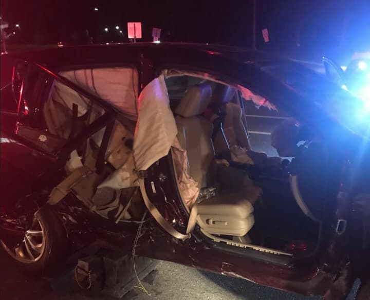 One victim was extricated from a crumpled car and taken to a nearby hospital following a serious Sussex County crash, authorities said.