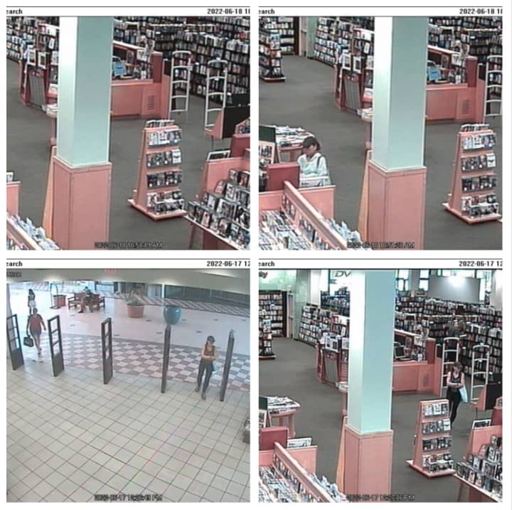 The Frederick County Sheriff released photos of a woman who has stolen thousands from Barnes and Noble