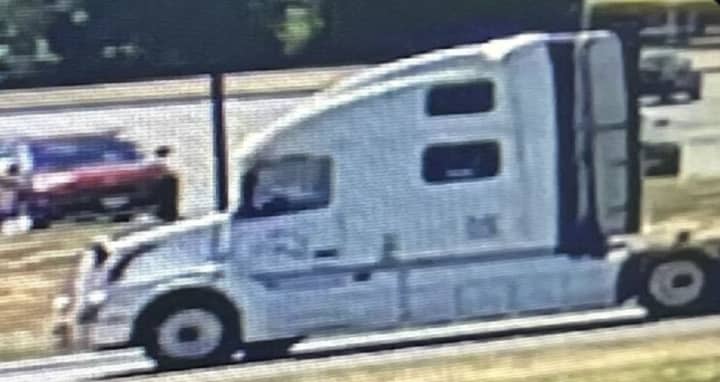 Seen this? Police are looking for this white tractor-trailer cab.
