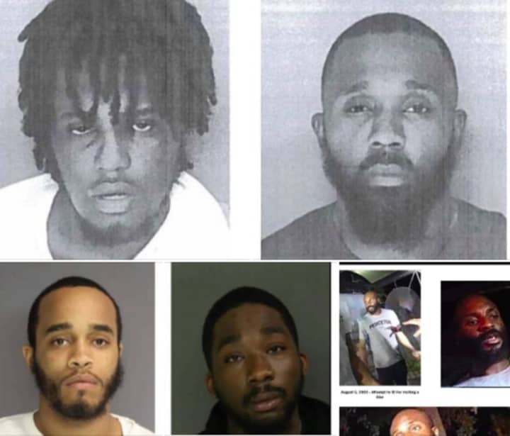 Rashon Vines (top right), Darnee Thomas (bottom left), and Isaiah Diggs, were charged with interfering with the arrest of Alhassane Barry (top left) authorities said.