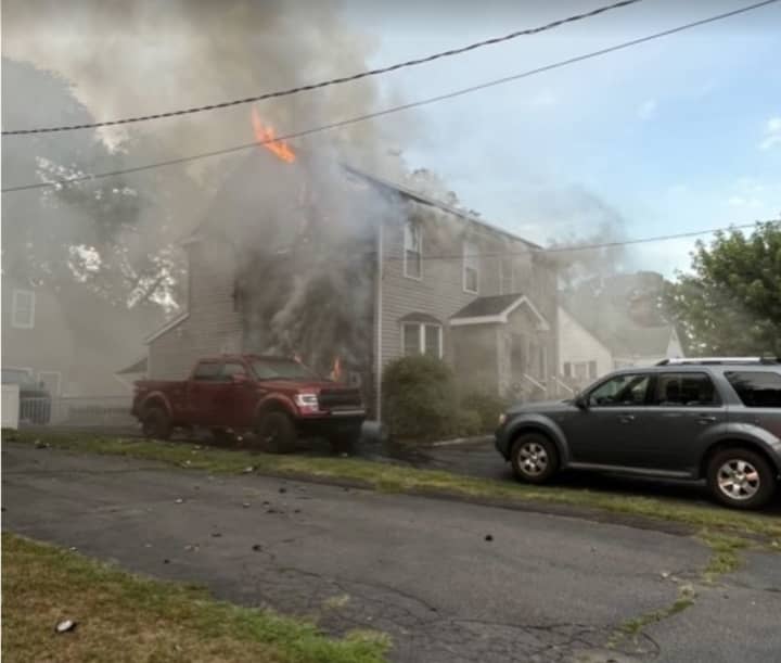 A Stratford home was heavily damaged during an attic fire.