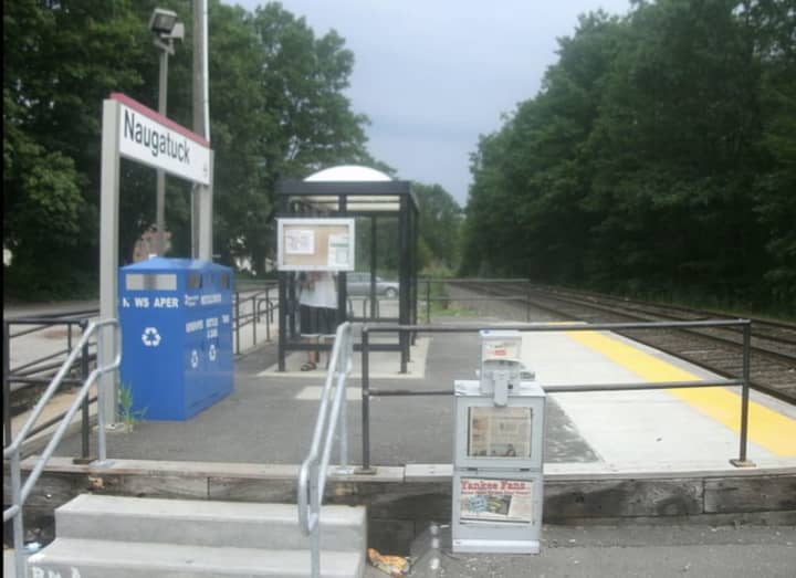Two men were found stabbed on an MTA train at the Naugatuck train station.
