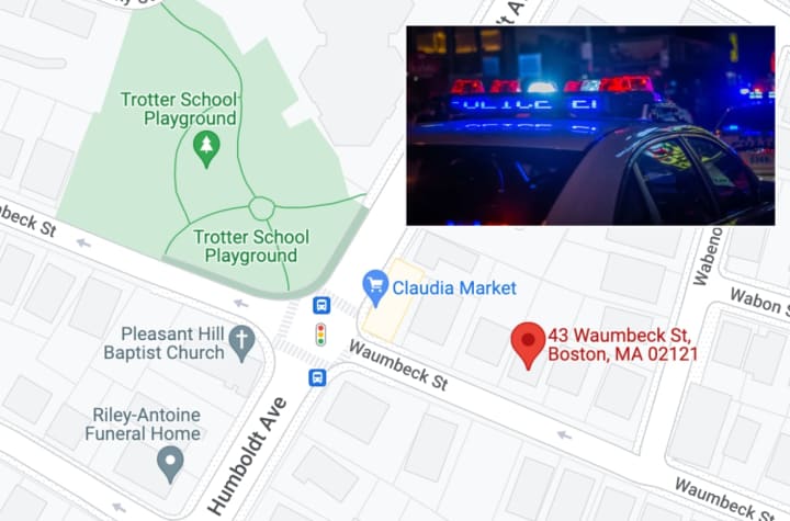 Authorities said a 20-year-old Boston man shot a plainclothes police officer while he sat in his patrol car Sunday night.