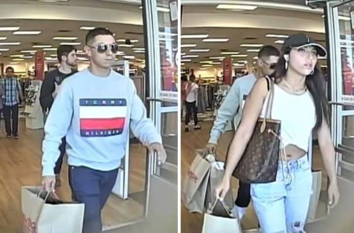 The suspects, pictured above, were involved in an unspecified fraudulent incident at the East Windsor store around 2:40 p.m. on Saturday, Sept. 24, police said.