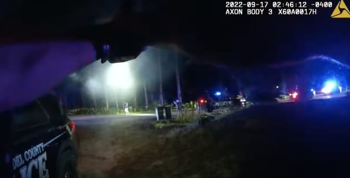 Body-cam footage of the Harford shooting.