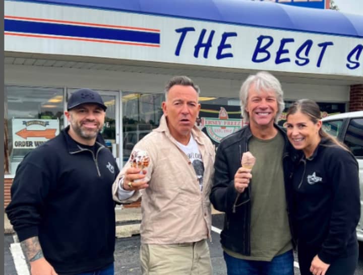 Jon Bon Jovi and Bruce Springsteen grabbed cones at Jersey Freeze Wednesday, Oct. 5.