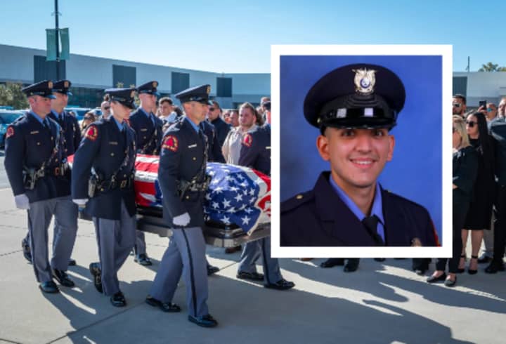 Raleigh police officer Gabriel Torres was laid to rest in his home state of New Jersey.