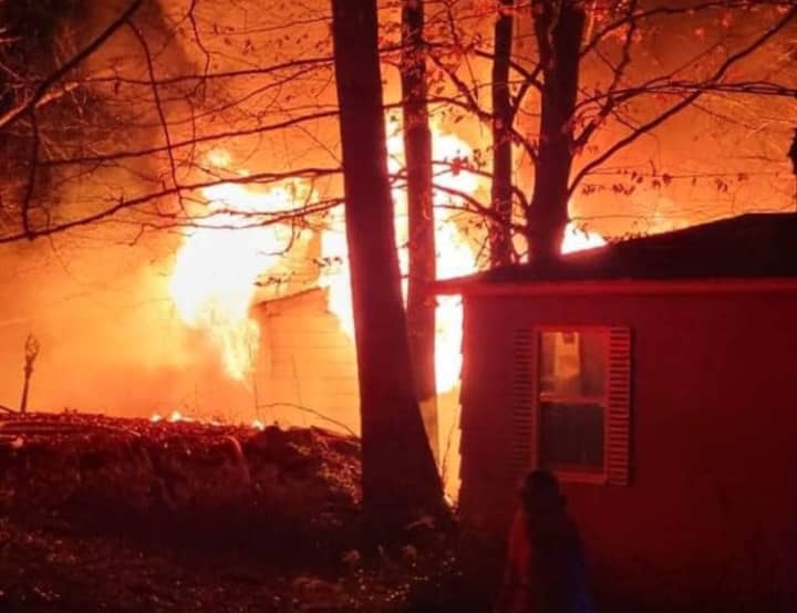 One person was airlifted to a trauma center as crews extinguished a fully-involved house fire in Hunterdon County on Thursday, Nov. 17.