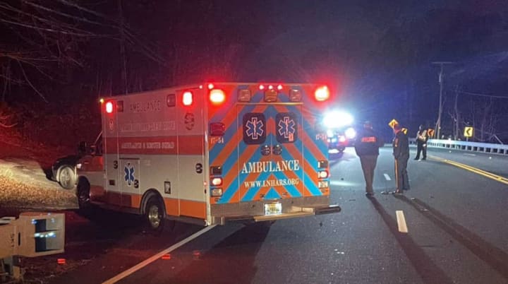 A woman was flown to a nearby hospital after being struck by a car on Route 179 in Hunterdon County over the weekend.