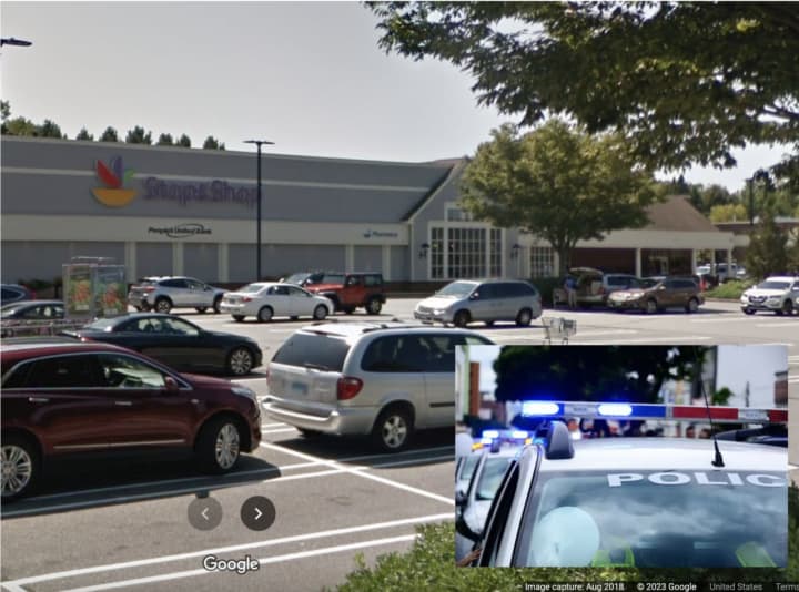 The area of the fight at the Stop &amp; Shop in Trumbull.