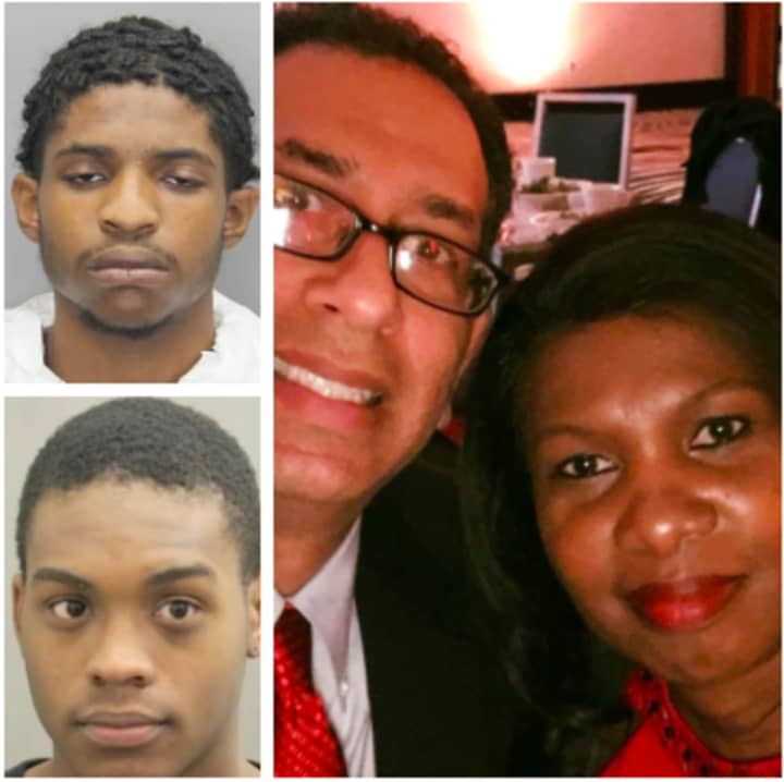 D’Angelo Strand, top left, and Ronnie Marshall were charged in the killings of Brenda and Edward McDaniel.
