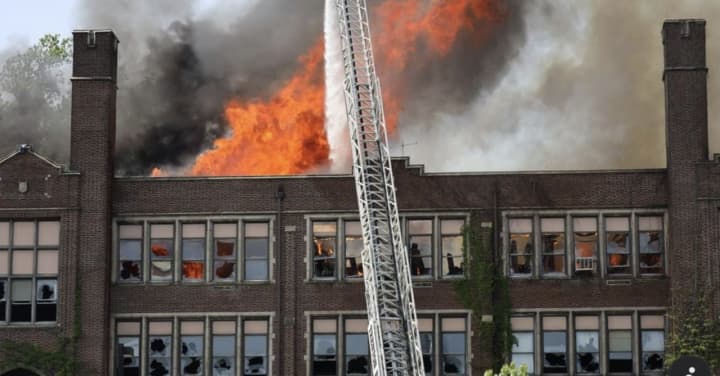 The fire scene (Courtesy: Peterson&#x27;s Breaking News of Trenton)