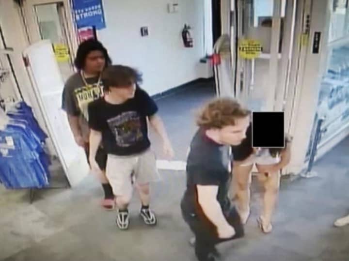 The three suspects, believed to be teenagers, are depicted in surveillance footage from the CVS location that was released by police.