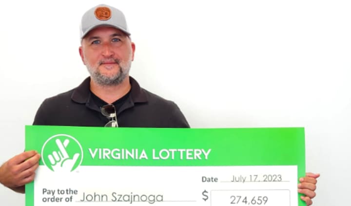 John Szajnoga won big playing the VA Lottery.