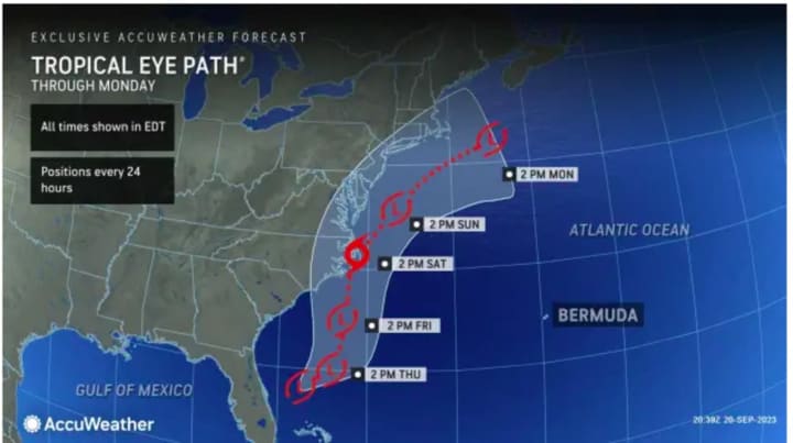 The system will stem from a tropical area of low pressure off the Florida peninsula.