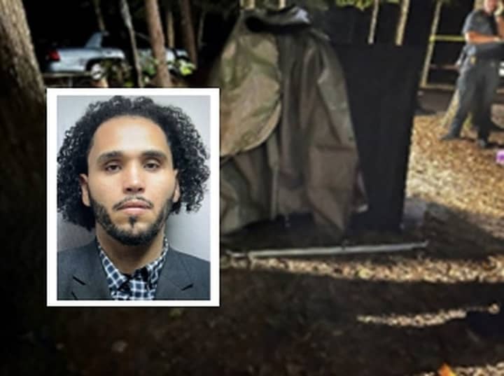 Rami El Sayed was identified as a person of interest after 40-year-old Cara Abbruscato was found dead in a makeshift tent at Burke Lake Park.