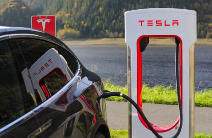 Tesla charging.