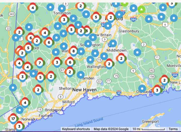 Gusty Winds Knock Out Power To Thousands In Connecticut; These Areas