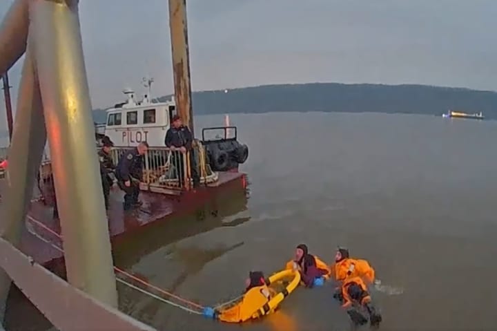 Yonkers Police successfully rescued a woman from the Hudson River at the city's waterfront.&nbsp;