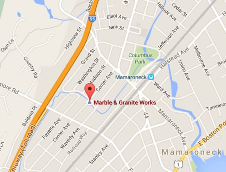 A fire on Friday damaged Marble &amp; Granite Works on Central Avenue in Mamaroneck.