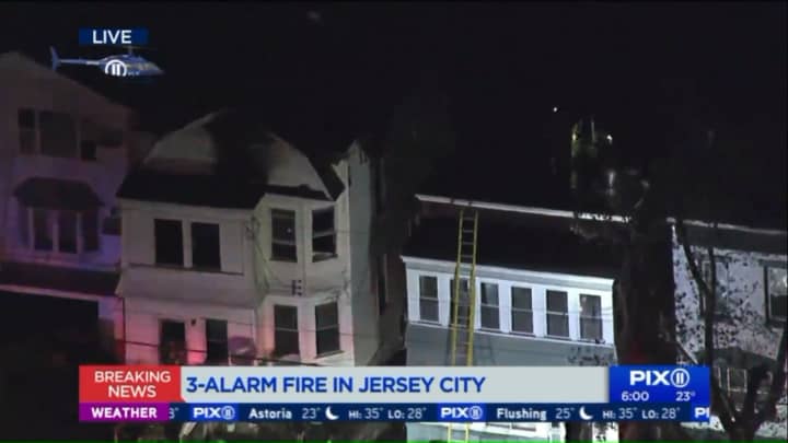 A fire broke out in the 200 block of Neptune Avenue in Jersey City early Wednesday