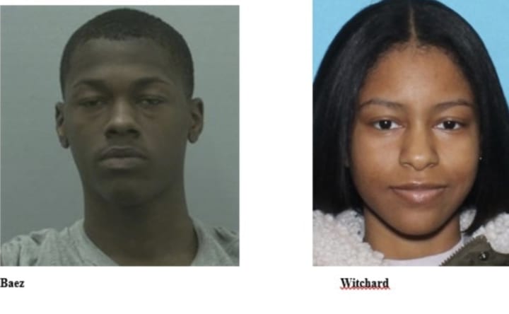 Sydney Witchard, right,  and Daniel P. Baez are wanted in connection with the shooting death of a Windsor Locks teen in June. Witchard was arrested today, July 22.
