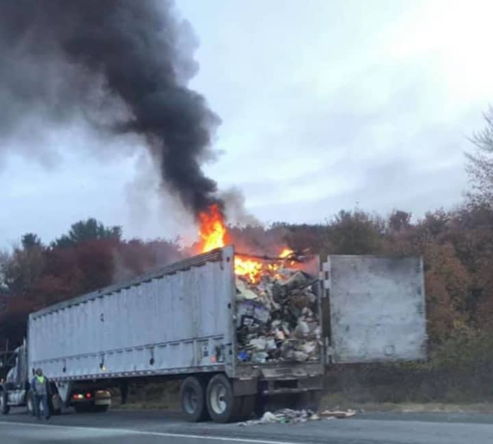 Tractor-trailer fire Tuesday, Oct. 20
