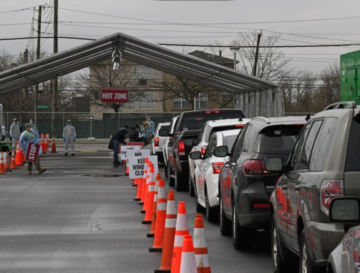 Expect long lines at Covid-19 testing sites.