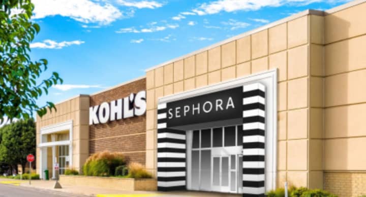 Artist rendering of the Sephora at Kohl&#x27;s beauty boutiques at the department stores