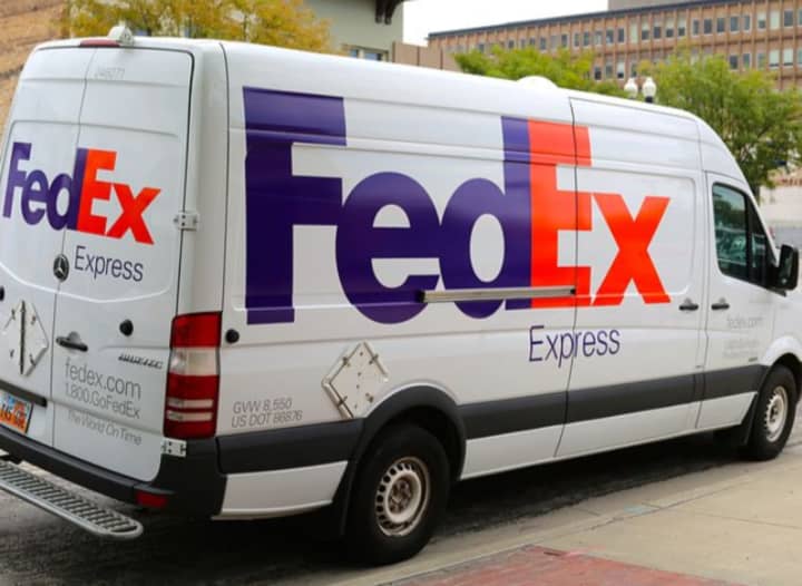 FedEx van.
