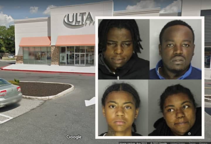 Teona James, Tymera James, Destiny Thomas, Joseph Wright, and the Ulta in Lower Paxton Township where the theft allegedly occurred.