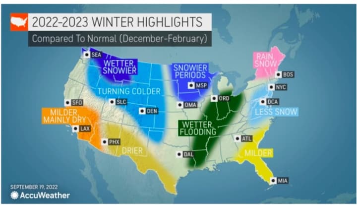 For the third year in a row, La Niña will shape the weather patterns across the US, which means less-than-average snowfall in much of the nation, including the Northeast, especially the southernmost part of the region.