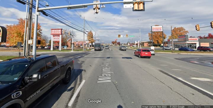 The intersection of Wayne and Sheller Avenues in Chambersburg where the accident happened.